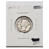 1937-S  MERCURY DIME