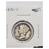 1936-S MERCURY DIME 1936-S MERCURY DIME