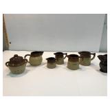 Stoneware measuring cups.