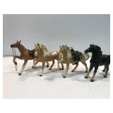 Porcelain horse figurines 5 to 6" tall