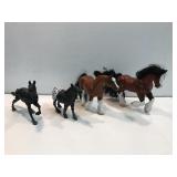 Plastic horses.