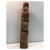 23" wood carved totem pole