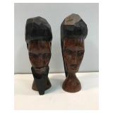 Hard wood carvings. 9" tall