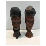 Hard wood carvings. 9" tall