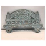 Sask Wheat Pool member sign. Metal. 9" x 5"