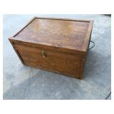 Wooden tack box. 31" x 21" 17"