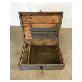 Wooden tack box. 20" x 22" x 9"