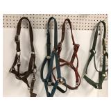 Four nylon halters