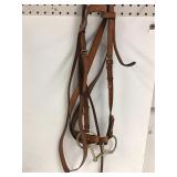 Leather bridle and reins with bit