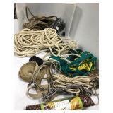 Tote full of rope and webbing