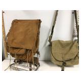 Canvas back pack and shoulder bag