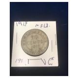 1917 NFLD Half Dollar