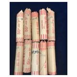 10 rolls Canadian Pennies from the 70