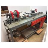 Wood Lathe on stand 36' bed, 64 x 16 x 34' h Stand