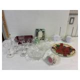 Monitor. Serving trays. Candle. Frame.