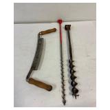 Draw knife and hand auger bits