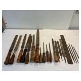 Files and 2 wood rasps.