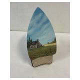 Painted Mural on an antique iron.