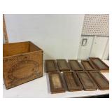 Shadow box type items in a butter box