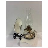 Coal Oil Lamp with cast iron wall mount sconce