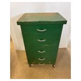 Green Cabinet  21.5' x 17 x 34' H  on Castors