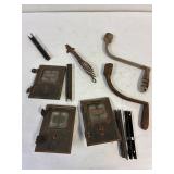 Antique handles. And post office box parts