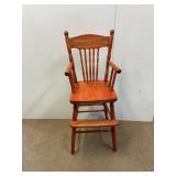 Wooden high chair. Doll Chair.