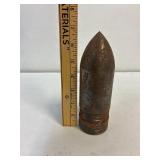 WWII artillery shell 7' x 2'
