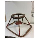 Early wooden baby walker. Missing 2 castors