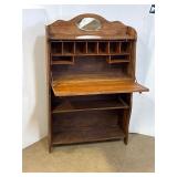 Antique Writing Desk w Key, 29.5 x 10 x 47' H