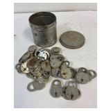Yale Padlocks. No keys. All numbered 453