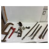 Clamps. Pulleys. Bars.