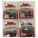 (4) 1/64 Tractors w/loaders; MF, Ford, Deutz Allis