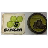 Steiger patch and belt buckle