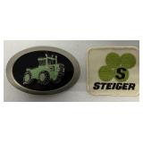 Steiger patch and belt buckle