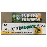 (2) John Deere Banners/Service/Busch Light