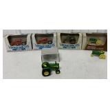 (9) 1/43 Ford, JD & Massey Harris Tractors