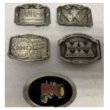 (5) Massey Harris/Ferguson/M-M Belt Buckles