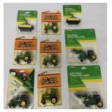 (9) 1/16 John Deere Tractors and Grain Drills