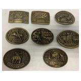 (8) Hesston Rodeo Belt Buckles