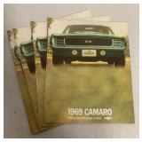 4 1969 Chevrolet Camaro brochures