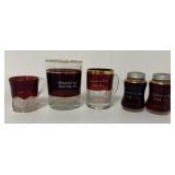 Souvenir of Fair York, PA ruby flash glass lot