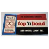 Tin Top 'N Bond Self Bonding Cement Mix Sign