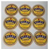 9 Helb's Lager Beer coasters York, PA
