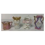(4) Souvenir of York PA Porcelain Vase/Creamer