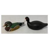 2 small signed ducks