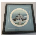 P. Buckley Moss 'White Christmas' lithograph