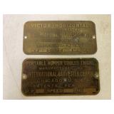 (2) International Harvester SN Tags