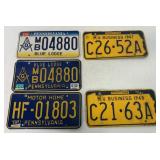 5 Motor Home/Blue Lodge/MV PA License Plates