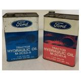 (2) Empty Ford Tractor Hydraulic Oil Cans